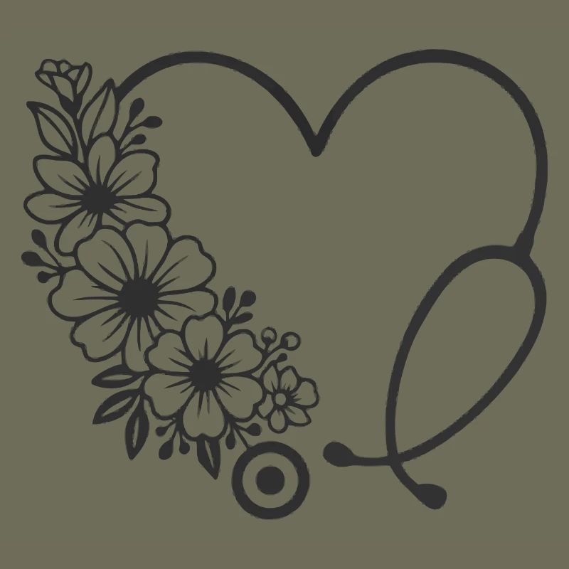 Conception de poussette en forme de cœur floral
