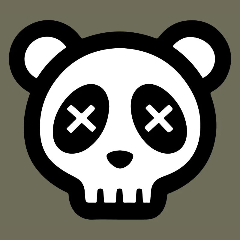 Crâne de panda drôle de crâne
