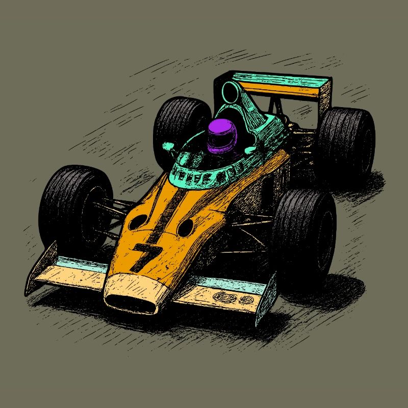 Conception de formule rétro aux couleurs vives