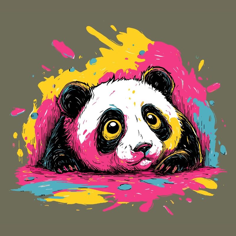 Panda Farbsplash