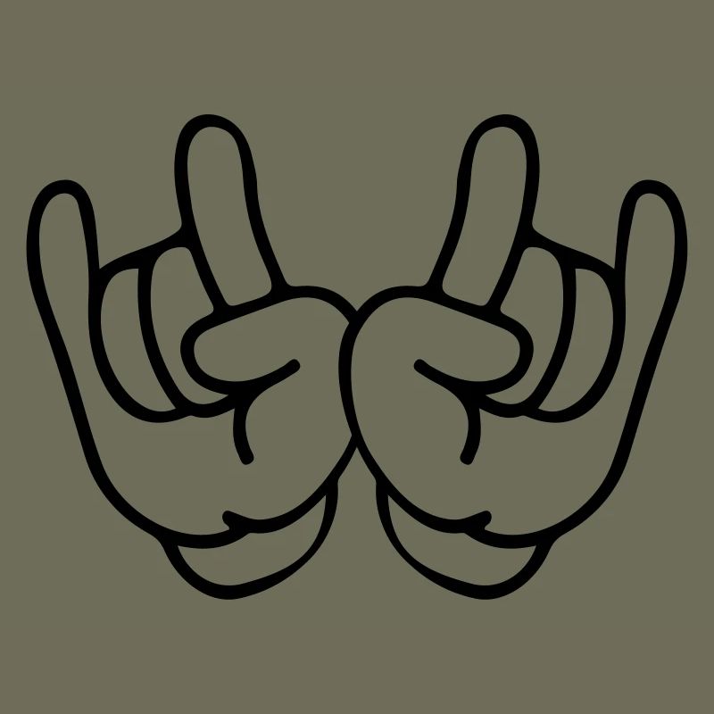 hands rock symbol