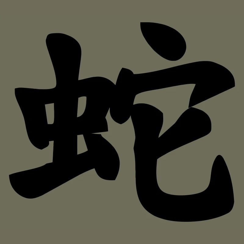 Chinese script snake shadow image