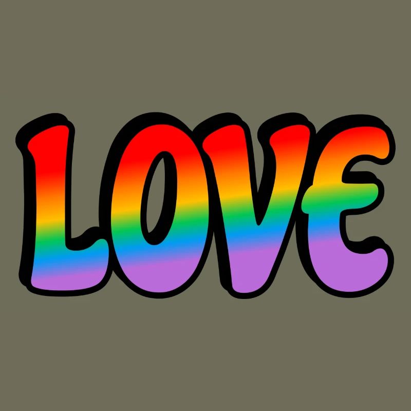 Retro Regenbogen Liebe