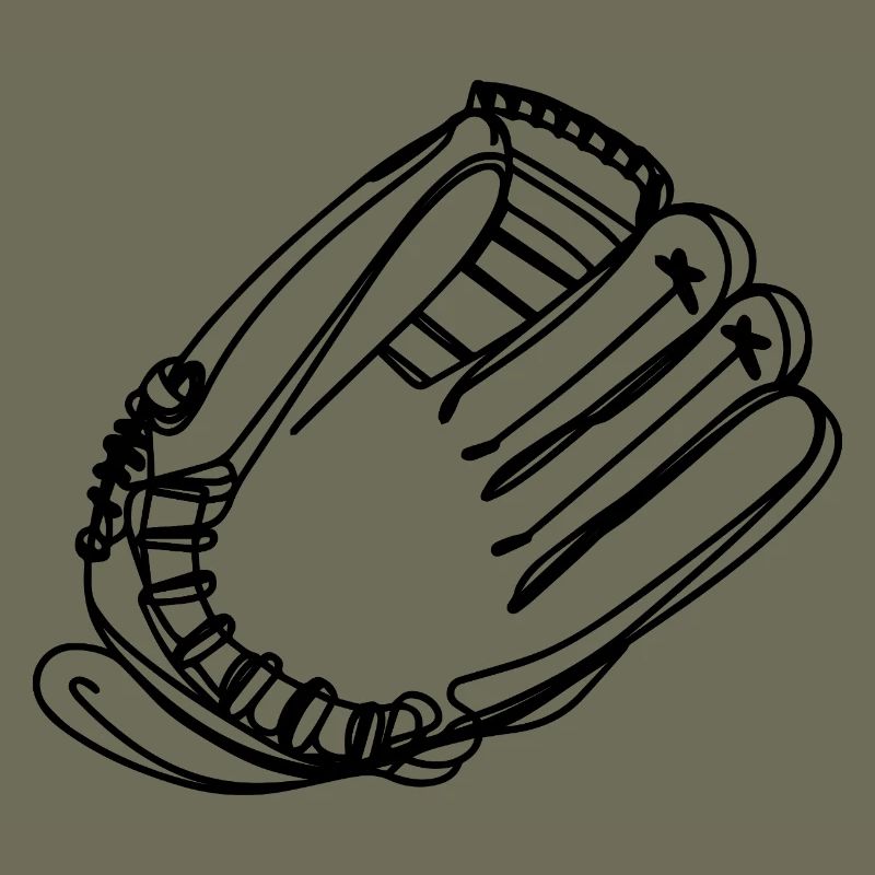Baseball Glove Drawing