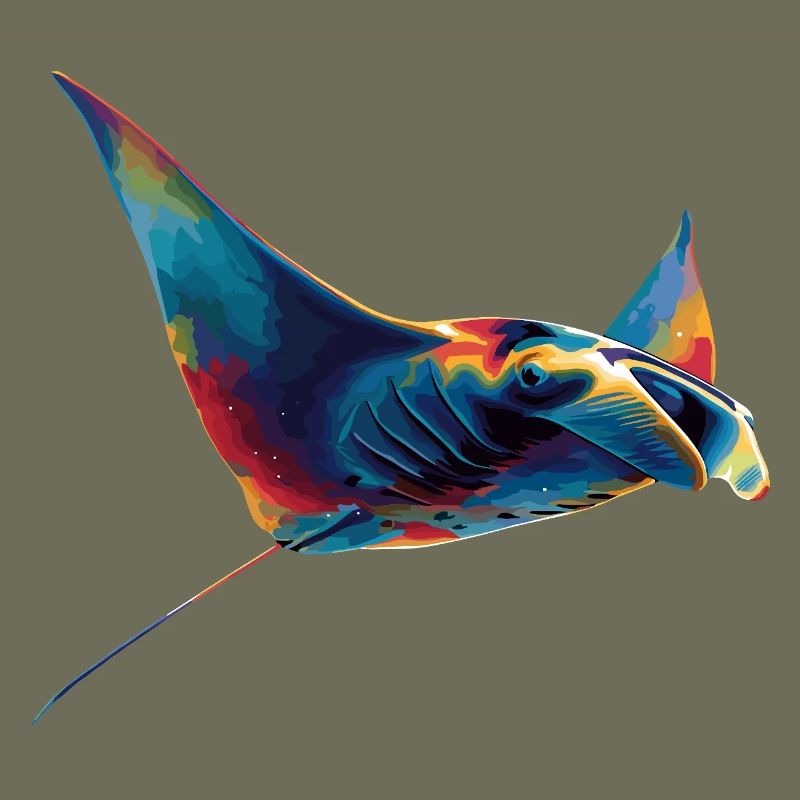 Manta Rochen Teufelsrochen Stachelrochen Taucher