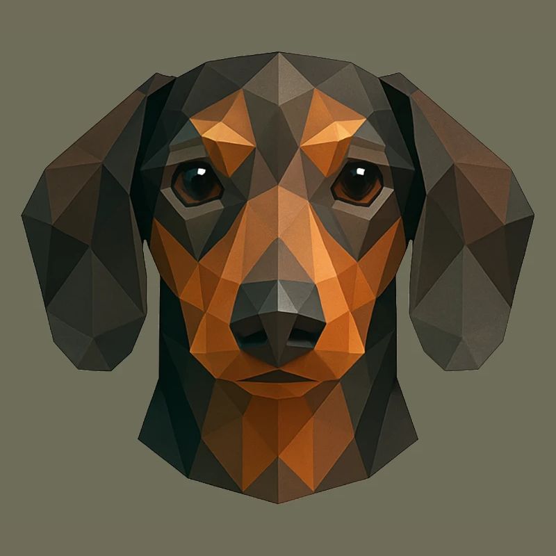 Süßer Dackel – Polygon Hundedesign