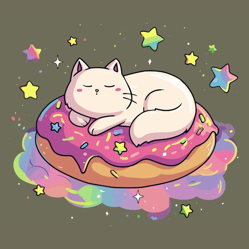 Cat Cuddle Donut Dream