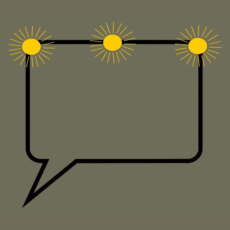 Speech bubble comic sun text design yourself