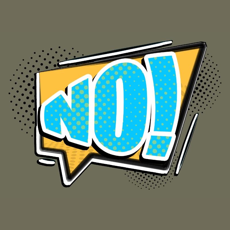 Non! Style bande dessinée Bubble Graffiti Lettrage