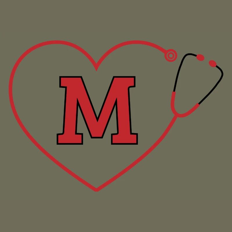 Letter m stethoscope