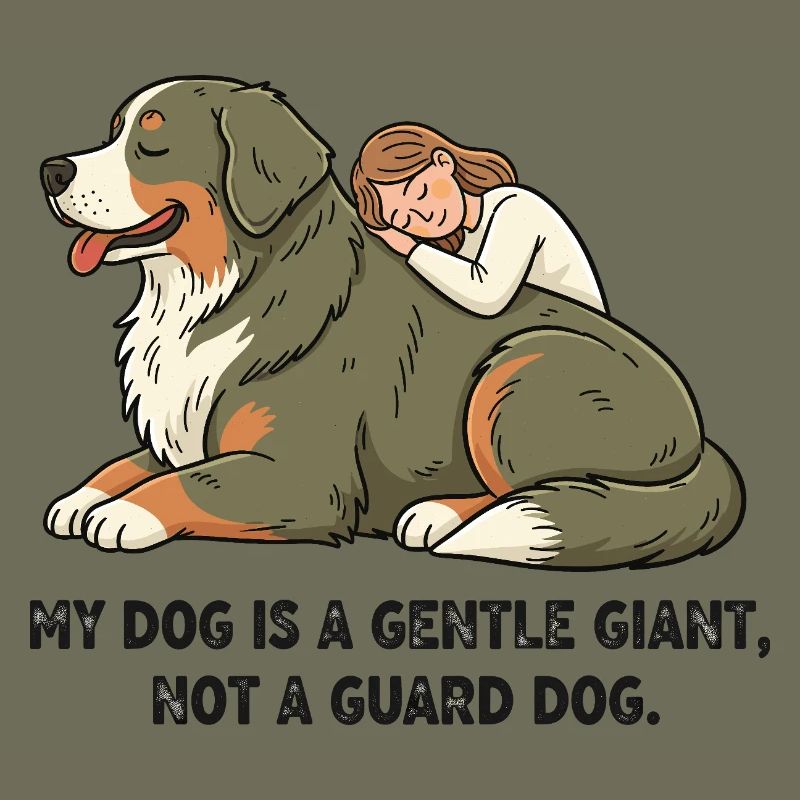 Mon chien est un gentil géant, pas un chien de garde.