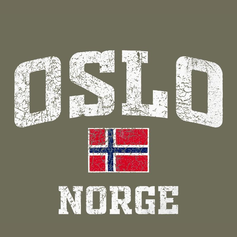 Tee de drapeau vieilli de l’Oslo Norge