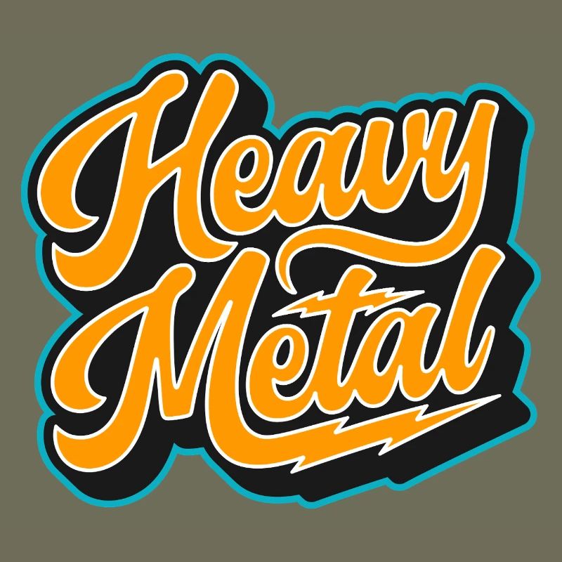 Heavy Metal Bold Script Logo