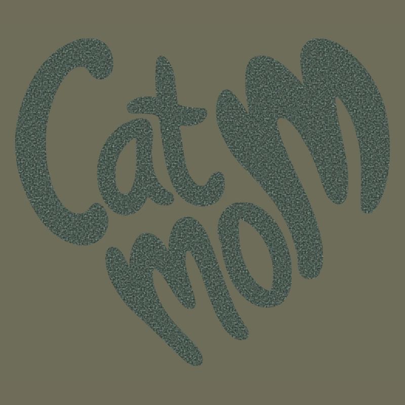 Lettrage en forme de cœur de maman chatte avec texture granuleuse