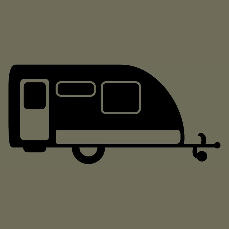 Camper Trailer Symbol Logo
