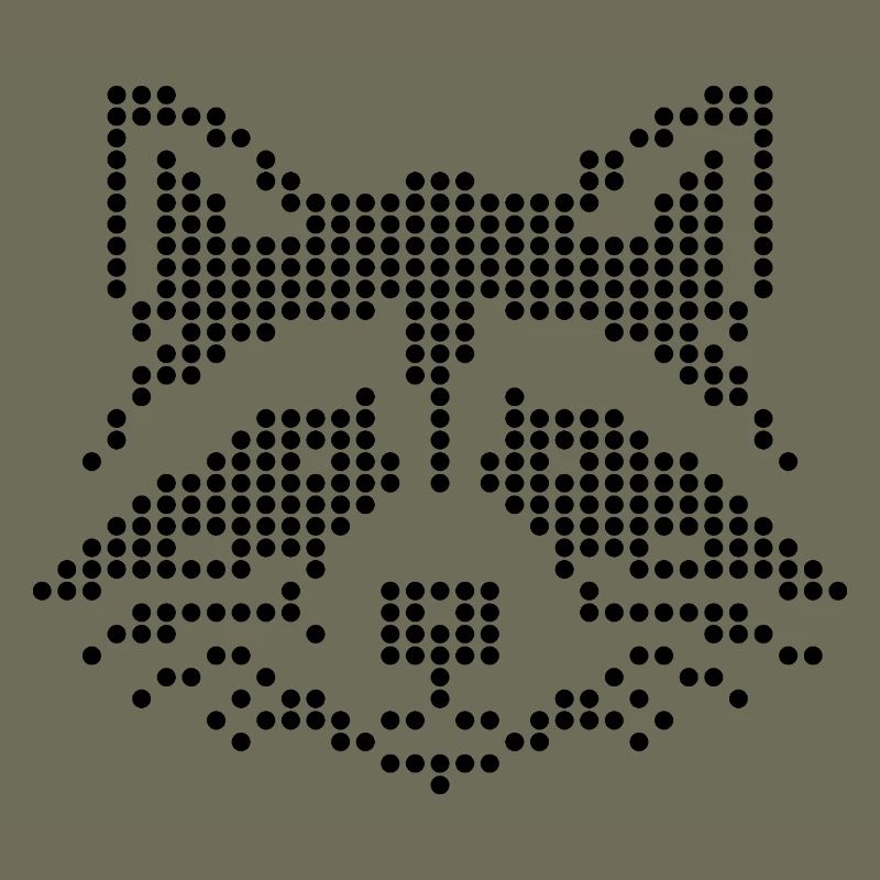 Geometrisches Waschbärendesign