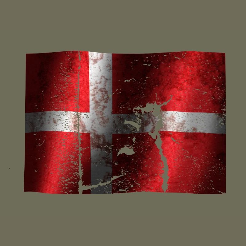 Danemark drapeau cool vintage utilisé sport look
