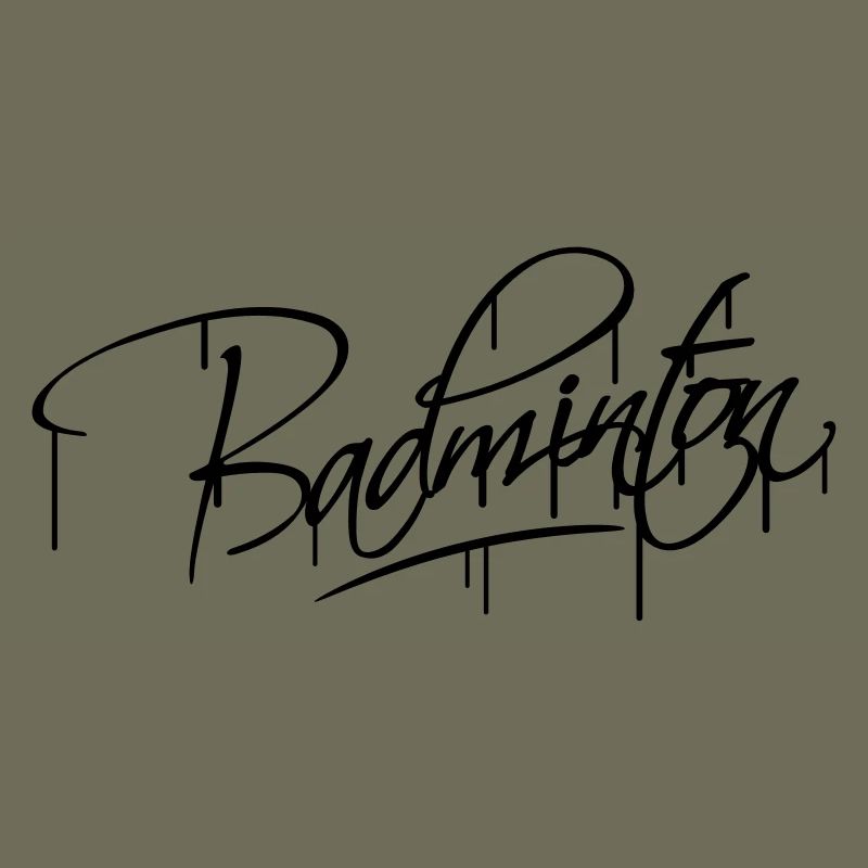 Badminton Graffiti Design