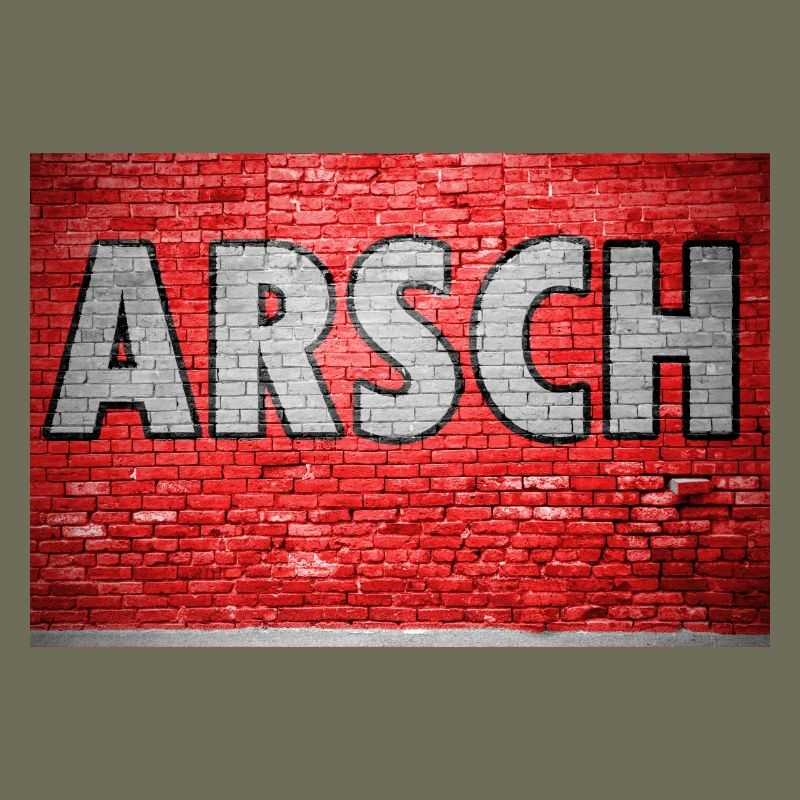 Graffiti de mur de briques de cul