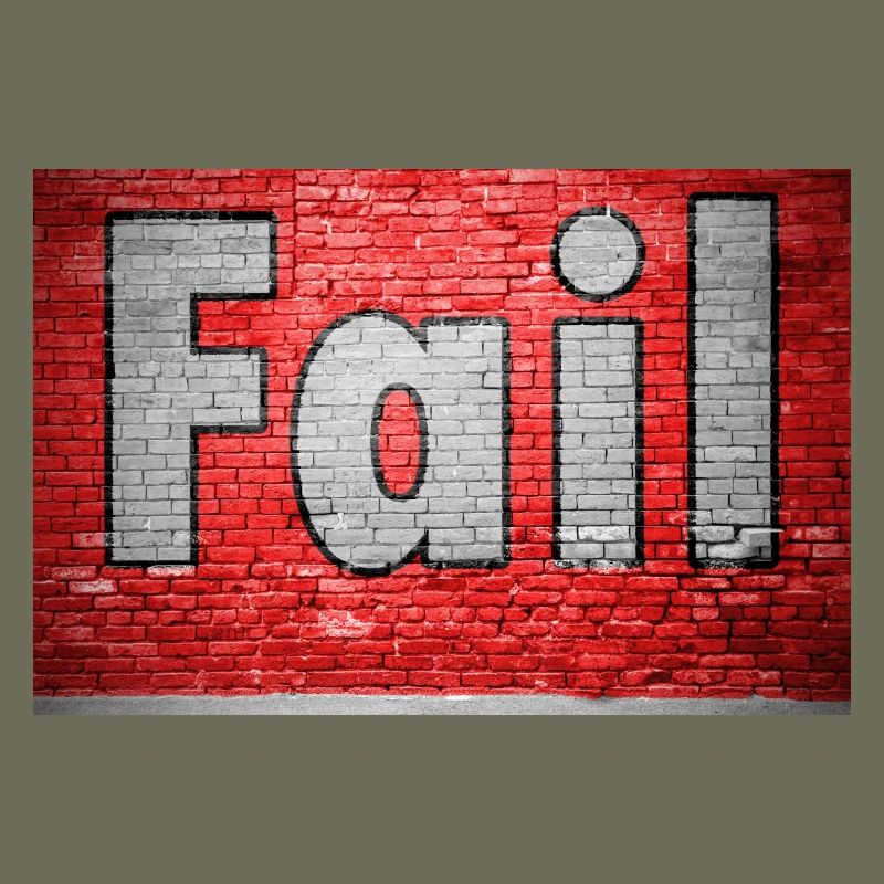 Graffiti de mur de briques Fail