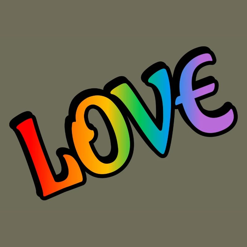 Retro Rainbow Love