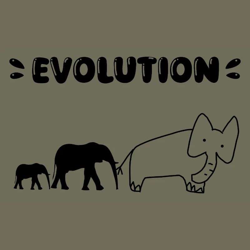 Elephant Evolution – Drôles d’étapes de l’évolution.
