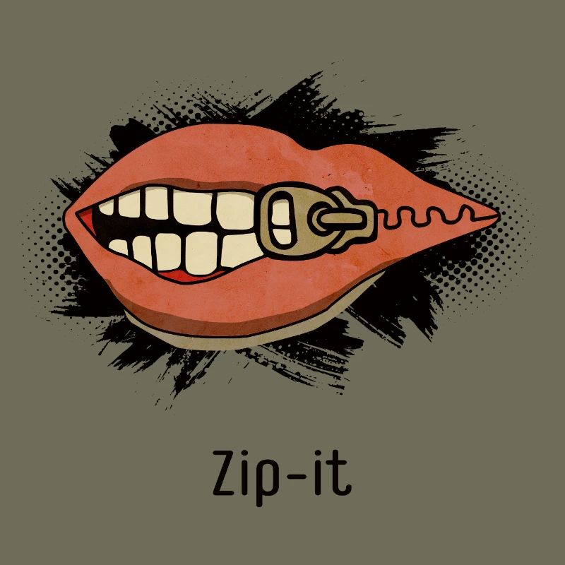 Zip it – cheeky statement in a pop art look