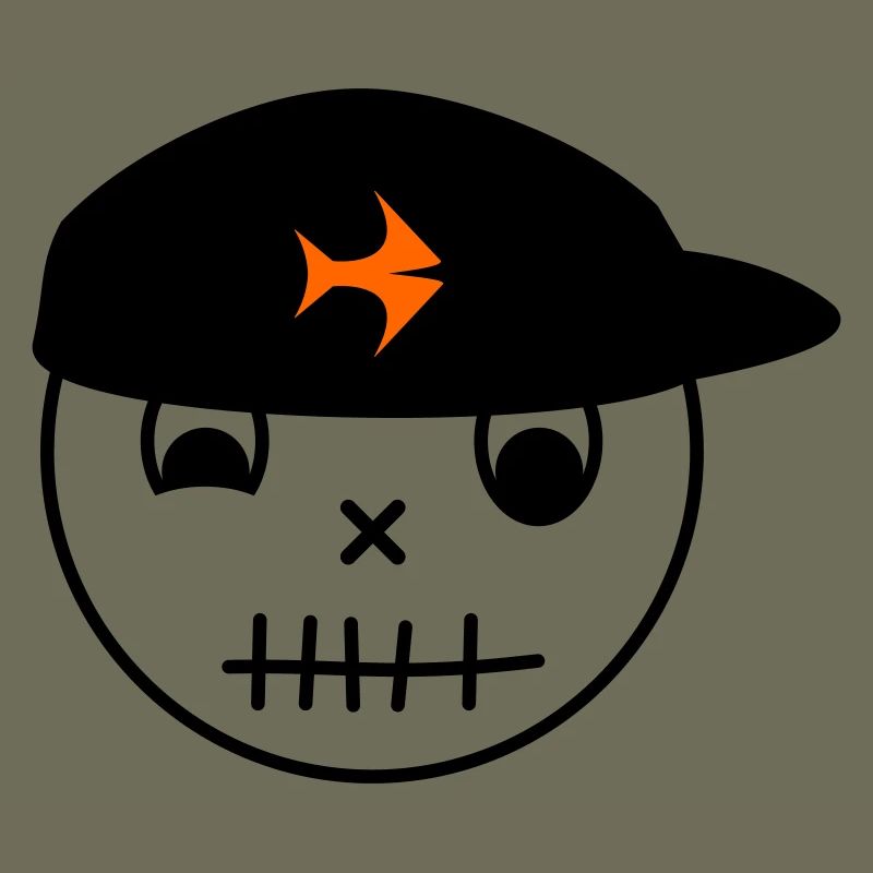 Smiley with fish cap