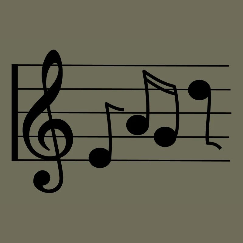 Treble staff with notes