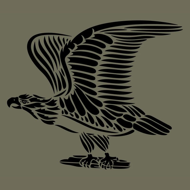 Tattoo eagle with wings.