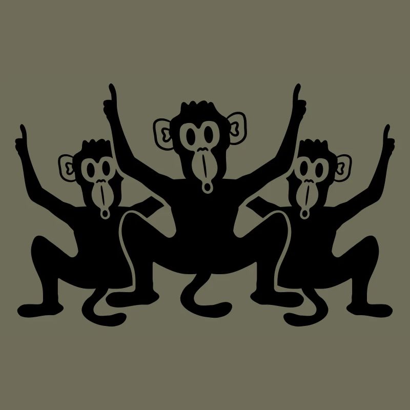 3 équipe d'amis du singe célébration parti du plai