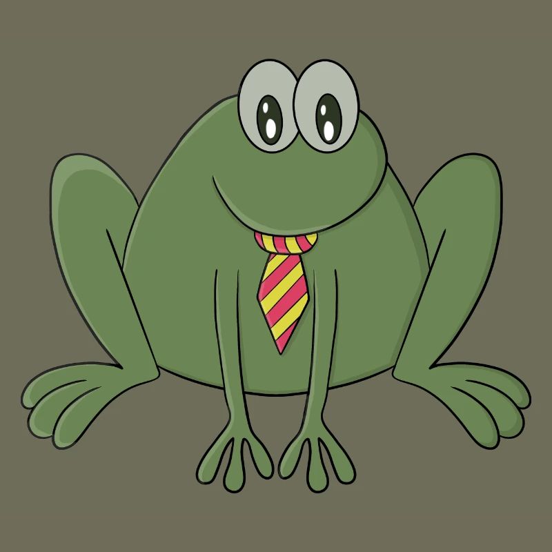 Grenouille avec une cravate