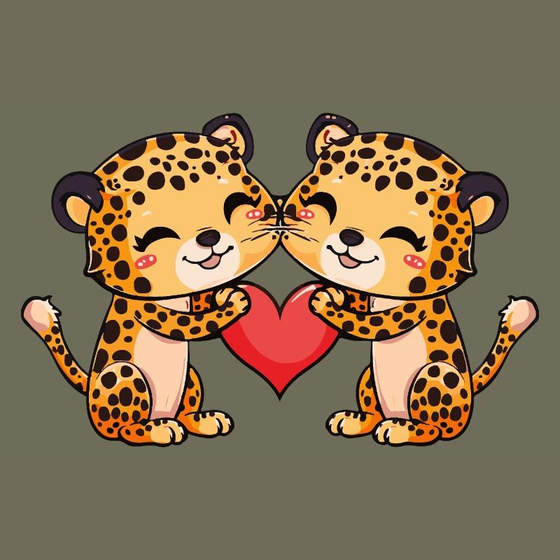 Leopard Paar Valentinstag