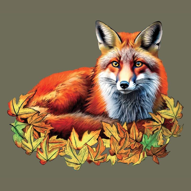 Red fox in autumn