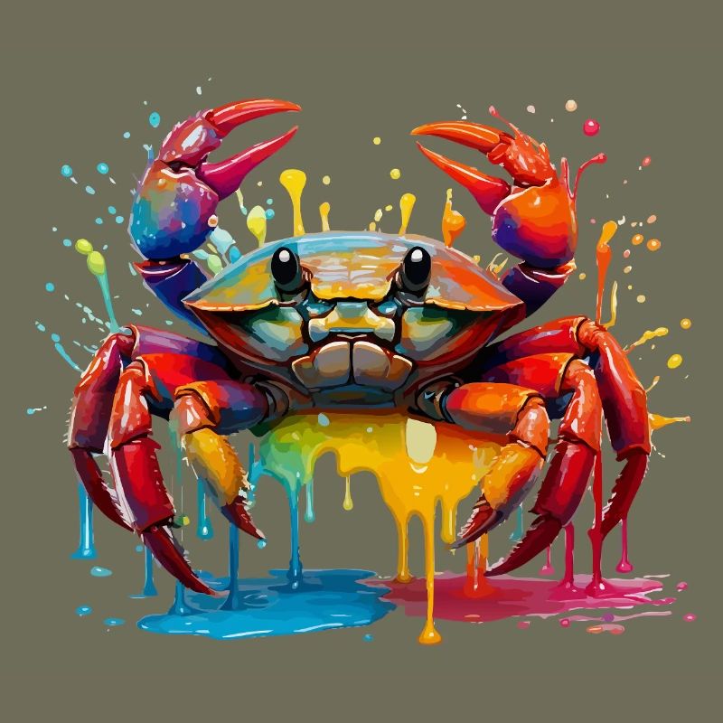 Farbexplosion Krabbenkunst