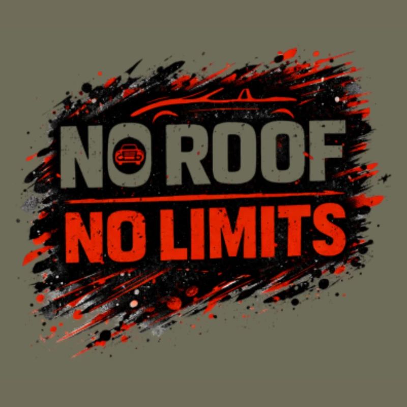 No Rules No Limits Auto Cabrio Spruch 