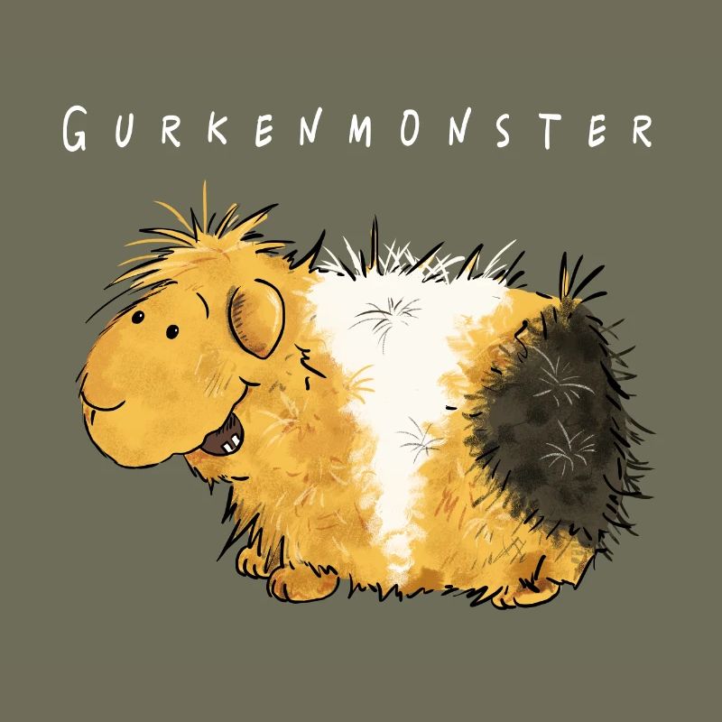 Monstre de concombre drôle je bande dessinée cochon d'inde