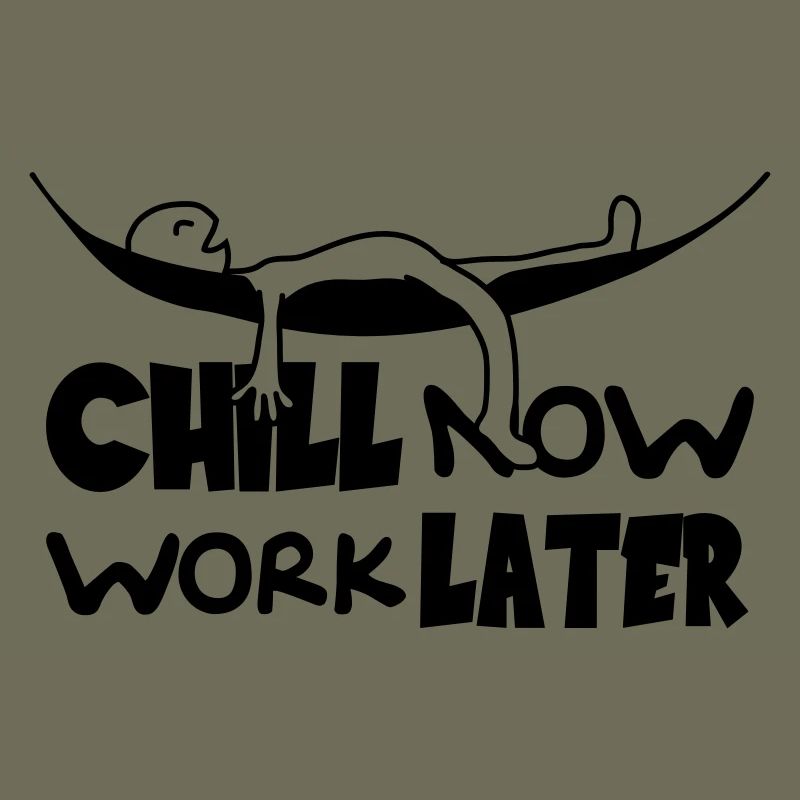Chill maintenant travailler plus tard hamac pour d