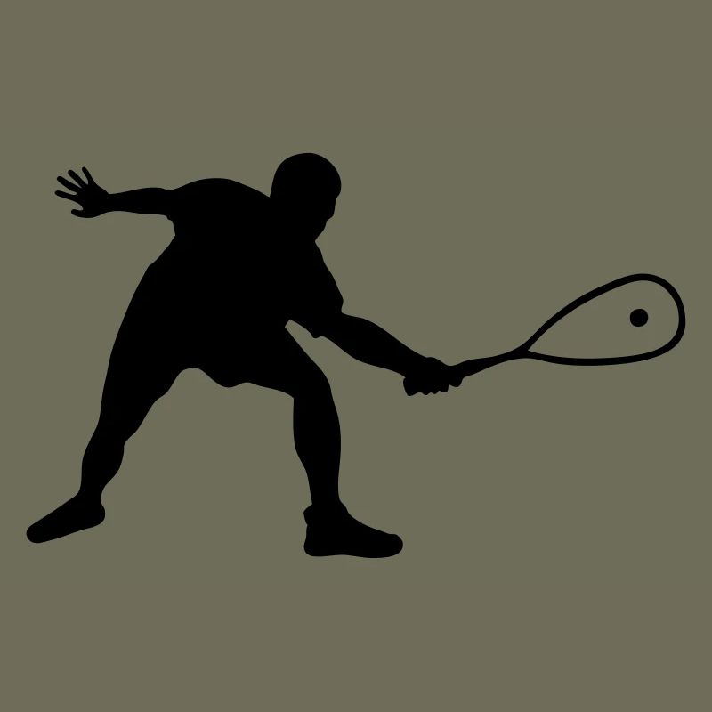 squash player vector drawing
