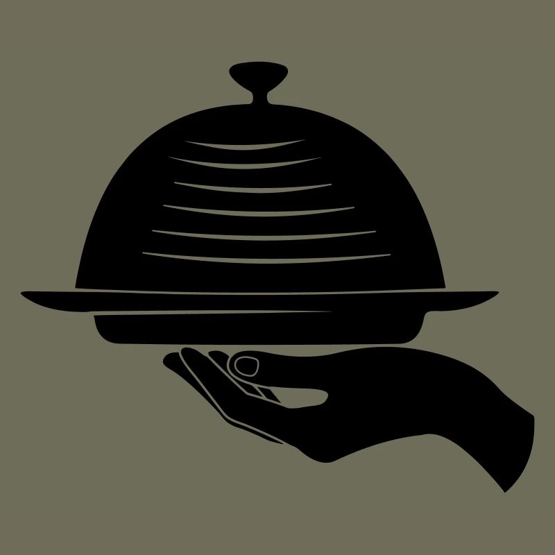 Kellnerhand mit Mahlzeit