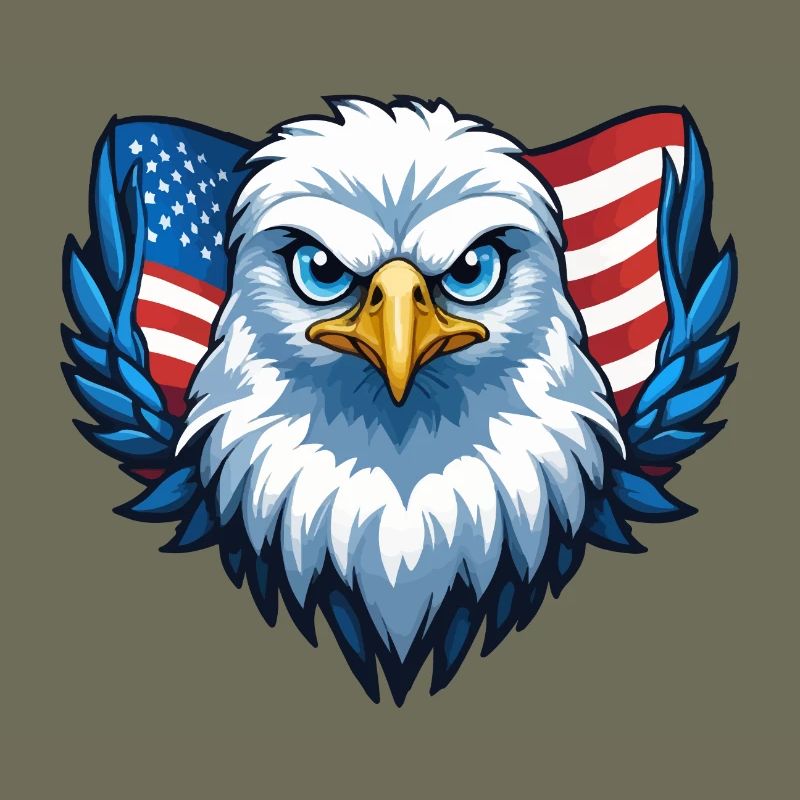 Drapeau des États-Unis Eagle Wings