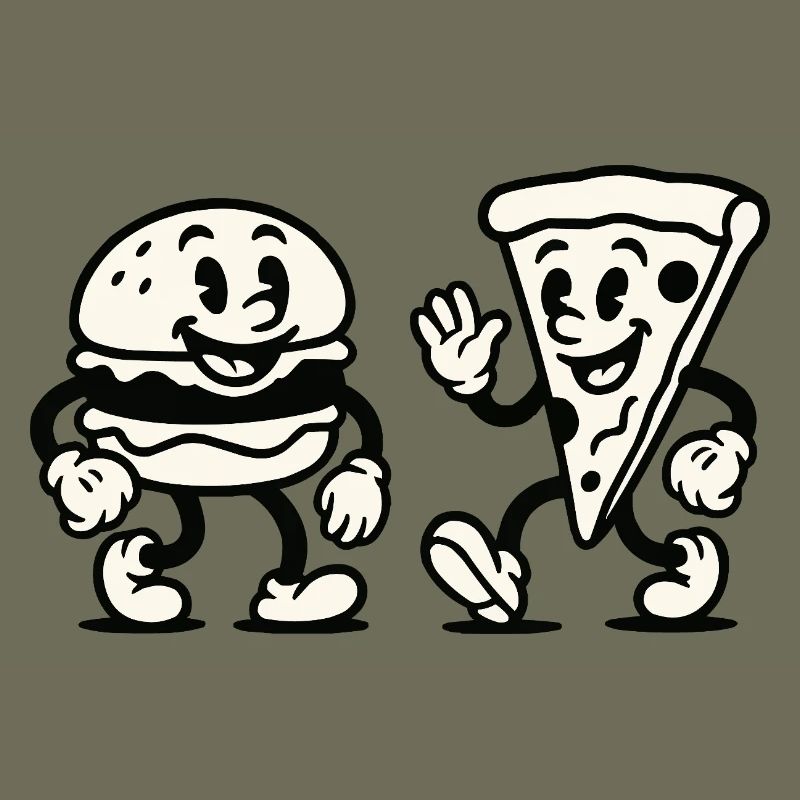 burger pizza comic