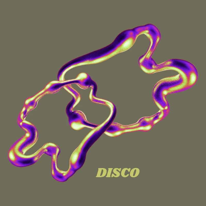 Retro Disco Blob – Neon Abstract Liquid Art
