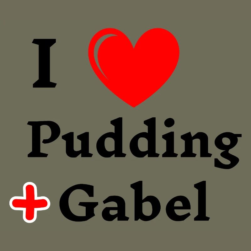 I liebe Pudding und Gabel pudding mit gabel essen 