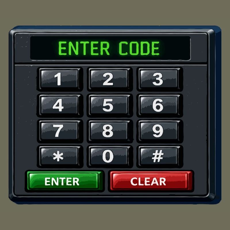 Enter Code Keypad Neon