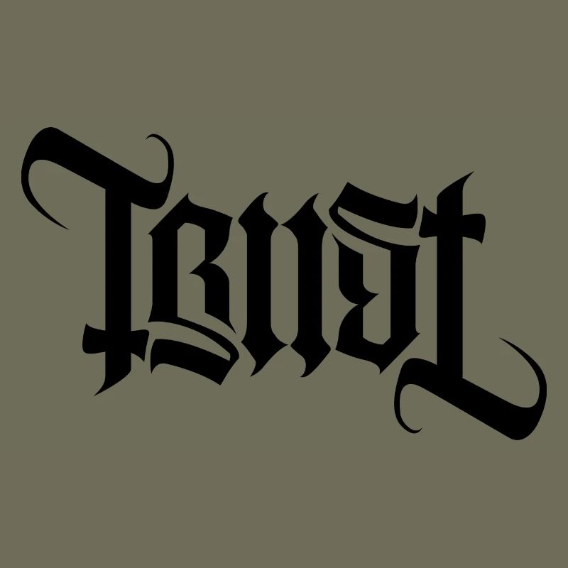 TRUST AMBIGRAM gothic