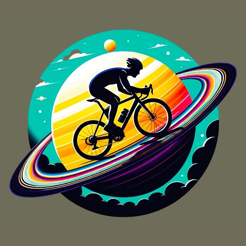 Cyclist on Saturn