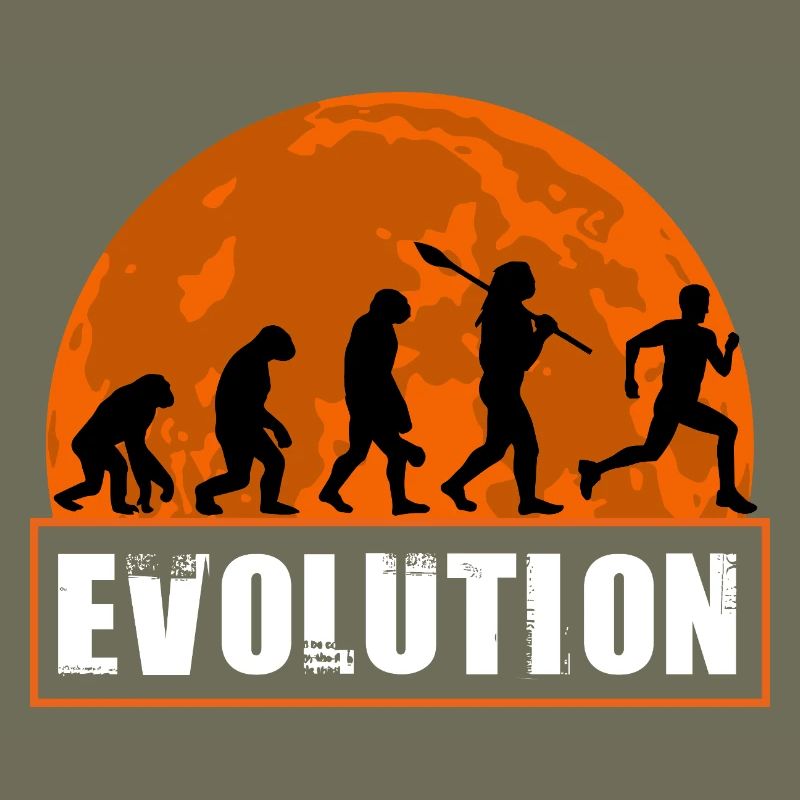 Running Man Evolution Funny Runner Tee Marathon