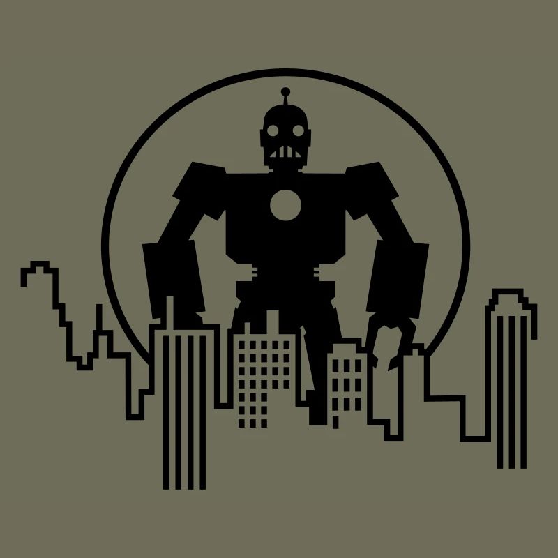 Robot Skyline – Sci-Fi Android Silhouette Shirt