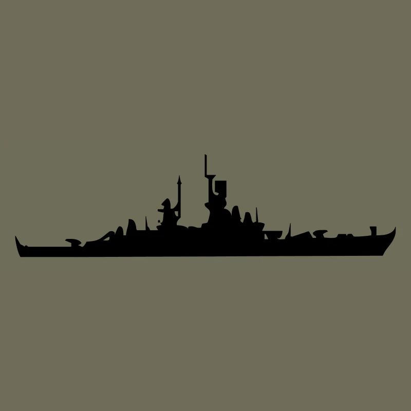 Vector Navy warship Silhouette